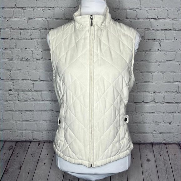 croft & barrow Jackets & Blazers - Croft & Barrow Quilted Off-White Vest